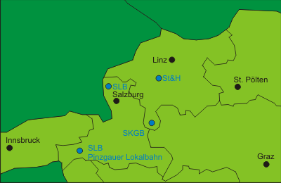 Österreich Regionale Bahnen Salzburg und Oberösterreich