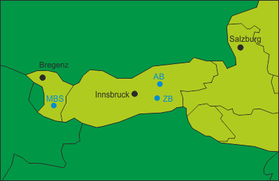 Österreich Regionale Bahnen Vorarlberg und Tirol