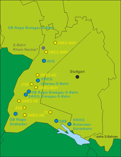 Deutschland Regionale Bahnen Baden-Württemberg Baden