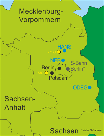 Deutschland Regionale Bahnen Brandenburg und Berlin