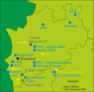 Deutschland Regionale Bahnen Nordrhein-Westfalen